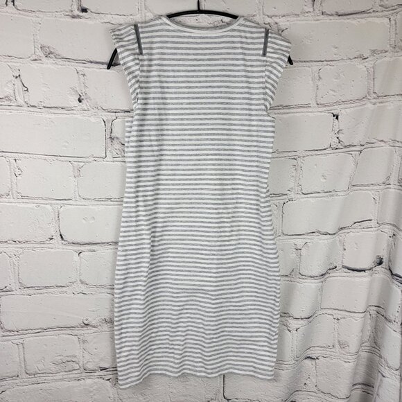 Michael Kors Womens XS Grey Striped Knit‎ Sleeveless Dress Casual wedding Guest - Picture 4 of 5